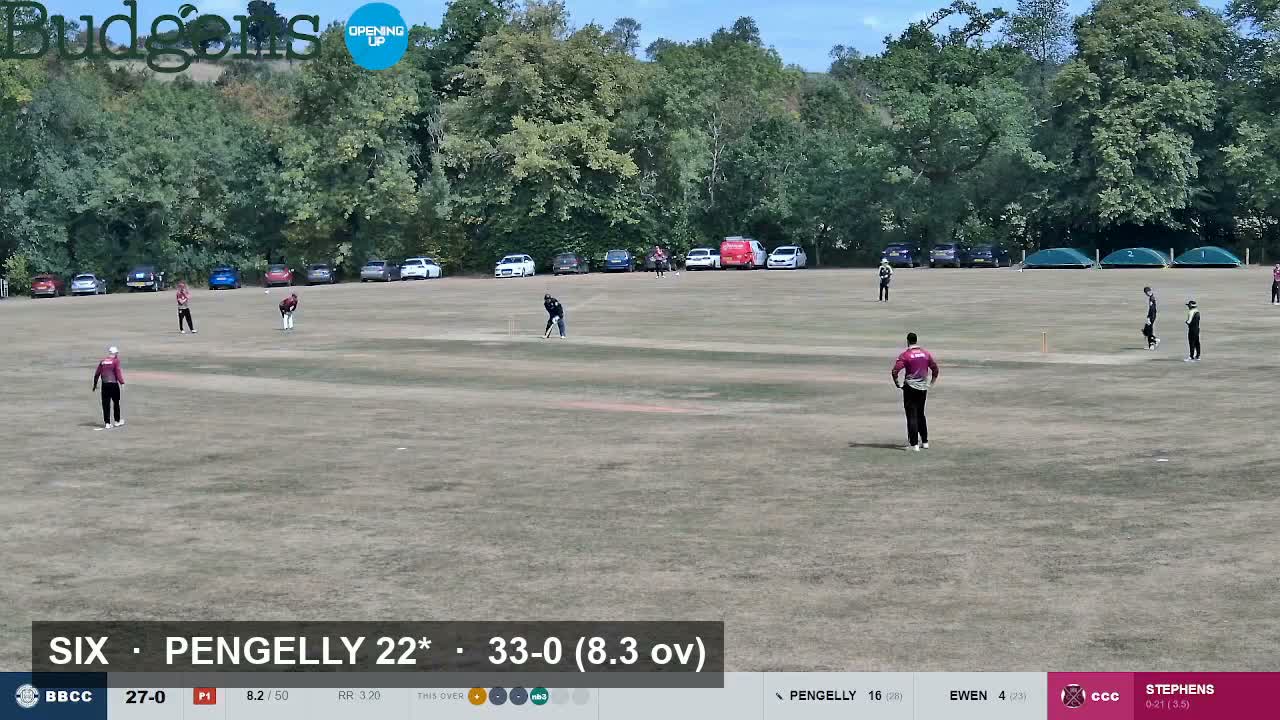 A six being hit, with the CricketStream scorebar and highlight caption over live match footage